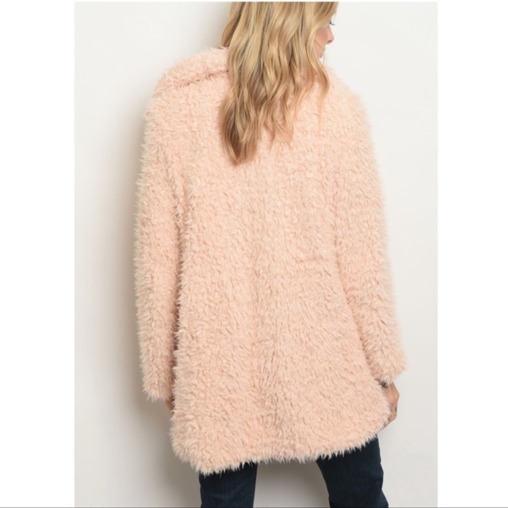 Shaggy Faux Fur Super Soft Coat - Ivory - Picture 4 of 4